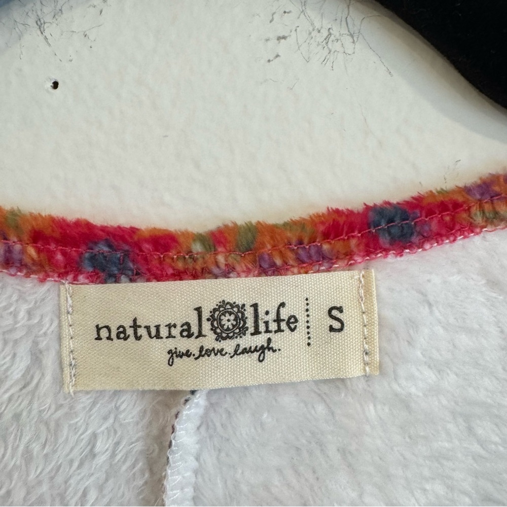 Natural Life Fleece One Piece Pajama Zip Up Boho Comfy Lounge S - Picture 5 of 6